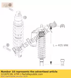 Here you can order the monosh. Wp pds 250/300xc+sd 07 from KTM, with part number 12187C28: