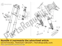 GU31550282, Piaggio Group, amortecedor bitubo moto-guzzi nevada base club 750 2002, Novo