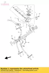 Aqui você pode pedir o subconjunto do cilindro mestre em Yamaha , com o número da peça 5PSW25870000: