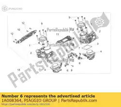 Aquí puede pedir inyector completo de Piaggio Group , con el número de pieza 1A008364: