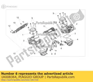 Piaggio Group 1A008364 inyector completo - Lado inferior