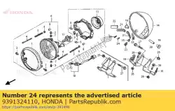 Aqui você pode pedir o parafuso, rosqueamento, 4x10 (po) em Honda , com o número da peça 9391324110: