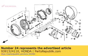 Honda 9391324110 parafuso, rosqueamento, 4x10 (po) - Lado inferior