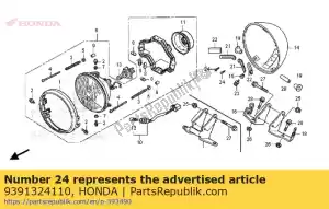 Honda 9391324110 tornillo, roscado, 4x10 (po) - Lado inferior