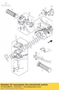 Suzuki 5756038FA1 commutateur assy, ??sto - La partie au fond