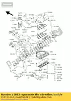 110131240, Kawasaki, element-luchtfilter zx600-f1 kawasaki zx 600 1995 1996 1997, Nieuw