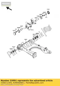 Kawasaki 330011304 brazo-comp-swing - Lado inferior