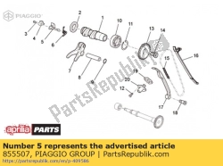 Aprilia 855507, Sterowanie zaworem przednim, OEM: Aprilia 855507