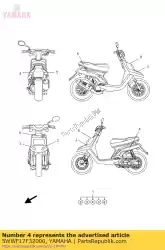 Here you can order the graphic, 3 from Yamaha, with part number 5WWF17F32000: