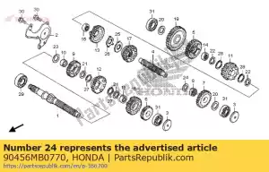 Honda 90456MB0770 arruela, impulso, 20x0,90 - Lado inferior