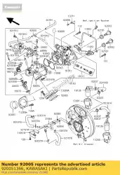 fitting vn1500-j1 van Kawasaki, met onderdeel nummer 920051366, bestel je hier online: