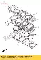 2KT111810100, Yamaha, junta, cabeça do cilindro 1 yamaha fz fzx 750 1986 1987 1988 1989 1990 1991, Novo