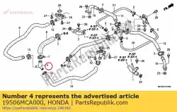 Aquí puede pedir conjunta, de tres vías de Honda , con el número de pieza 19506MCA000: