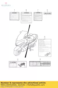 suzuki 9901105H52SDE manuel, propriétaire - La partie au fond