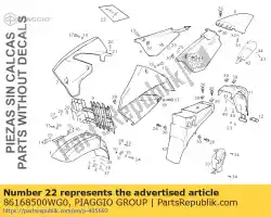 Qui puoi ordinare kit adesivi senda r 125zs grigio da Piaggio Group , con numero parte 86168500WG0: