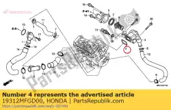 Here you can order the gasket, thermostat case from Honda, with part number 19312MFGD00: