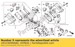 Here you can order the protector, ex. Pipe from Honda, with part number 18323KRNA80: