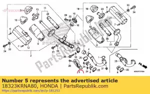 honda 18323KRNA80 ochraniacz, np. rura - Dół