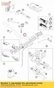 ktm 7900200100030 manillar d = 28 mm - Lado inferior