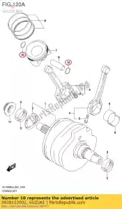 Suzuki 0938122002 circlip - La partie au fond