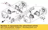 88112MCAS40ZB, Honda, corps, r. * nh341p * honda gl goldwing bagger f6 b  a gl1800 1800 , Nouveau