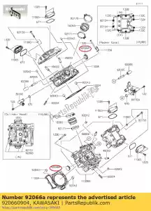 Kawasaki 920660904 plug - Bottom side