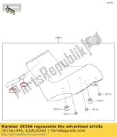 391561934, Kawasaki, pad, 20x100x2 en650aff kawasaki  vulcan 650 2015 2016 2017 2018 2019 2020 2021, Nieuw