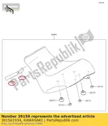 pad, 20x100x2 en650aff van Kawasaki, met onderdeel nummer 391561934, bestel je hier online: