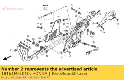 Qui puoi ordinare piastra, estremità del coperchio da Honda , con numero parte 18161MFL010: