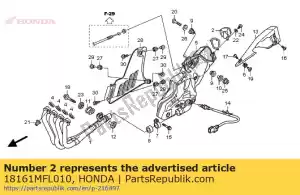 Honda 18161MFL010 piastra, estremità del coperchio - Il fondo