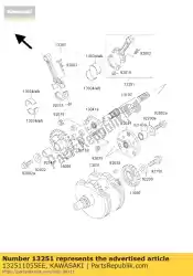 rod-assy-verbinding, e vn700-a1 van Kawasaki, met onderdeel nummer 132511055EE, bestel je hier online: