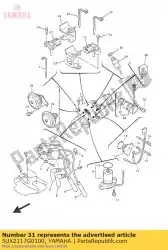 Aquí puede pedir protector de Yamaha , con el número de pieza 5UX2117G0100: