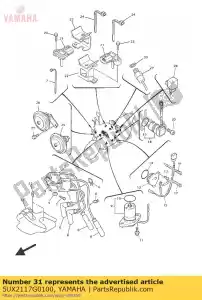 yamaha 5UX2117G0100 protector - Lado inferior