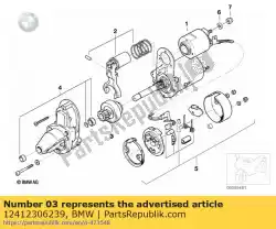 Here you can order the starter pinion from BMW, with part number 12412306239: