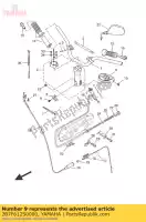 2B7F612S0000, Yamaha, couvercle poignée tige yamaha cw 50 2005 2007 2008 2009 2010 2011 2013 2016, Nouveau