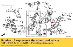Qui puoi ordinare copertina, r. Maniglia da Honda , con numero parte 53110MCAA20: