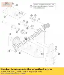 Ici, vous pouvez commander le engrenage à roue libre wh. 57 t cpl. 03 auprès de KTM , avec le numéro de pièce 60040020000: