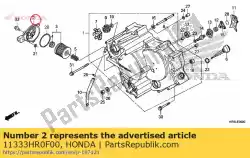 Ici, vous pouvez commander le couvercle comp., filtre à huile auprès de Honda , avec le numéro de pièce 11333HR0F00: