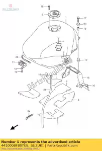 Suzuki 4410008F80YU8 serbatoio completo, carburante - Il fondo