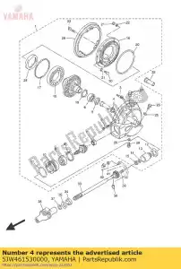 yamaha 5JW461530000 collar, guide - Bottom side