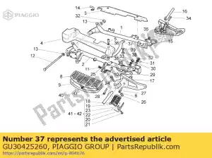 Piaggio Group GU30425260 cradle arms conn.crosspiece - Lado inferior