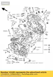 Qui puoi ordinare piastra, cambio marcia z250-g2 da Kawasaki , con numero parte 13169014: