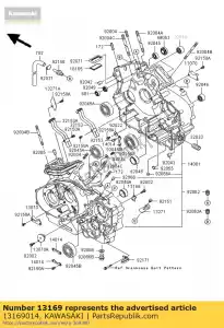 kawasaki 13169014 plate, gear change z250-g2 - Bottom side