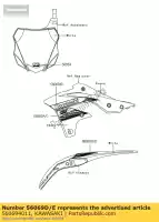 560694011, Kawasaki, modello, parafango rr, rh kawasaki kx  f kx250f 250 , Nuovo