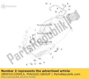 Piaggio Group 1B001011000L5 zacisk spojlera z lewej strony - Dół