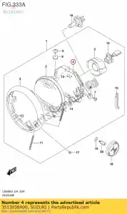 Suzuki 3513038A00 ring,mounting - Bottom side