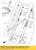 22W2312K0000, Yamaha, zuiger, voorvork yamaha yz lc a yzlc 80, Nieuw