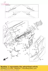 Aqui você pode pedir o capa, lado 1 em Yamaha , com o número da peça 2CRW217171P0: