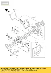 Aquí puede pedir lente, luz trasera de Kawasaki , con el número de pieza 230261086: