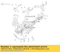 1B0037425, Piaggio Group, frame met u.p. piaggio beverly bv zapm69 zapm69200 zapm69300, zapm69400 zapma20s zapma210 zapma2100 zapma2200 125 300 350 2010 2011 2012 2013 2014 2015 2016 2017 2018 2019 2020 2021 2022, Nieuw